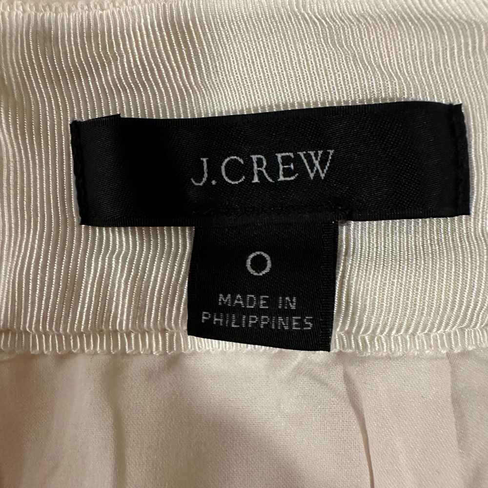 J.Crew Cream 100% Wool Mini Skirt Size 0 Off-White Career Classic Preppy - Picture 6 of 8